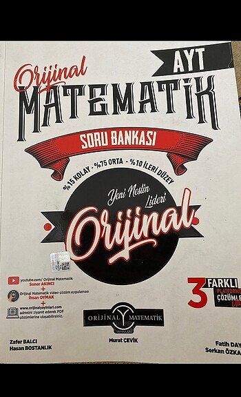  Orijinal Ayt matematik kitabı ve logaritma fasikülü