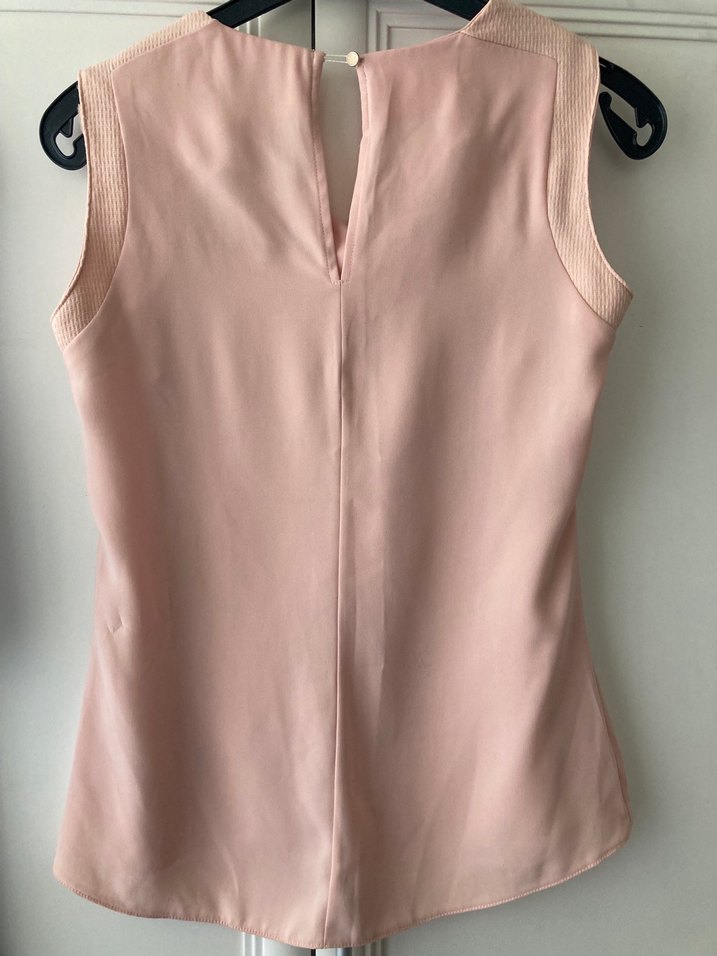 Pembe V Yaka Kolsuz Kadın Bluz - Görsel 4