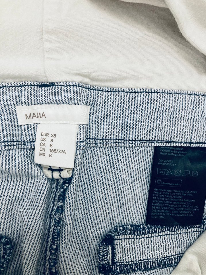 H&M Mama Gri ve Mavi Hamile Şortları - Görsel 5