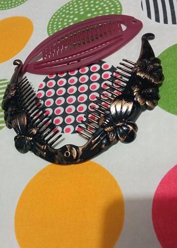 Renkli Retro Kadın Saç Aksesuarı - Görsel 4