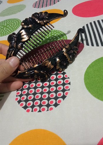 Renkli Retro Kadın Saç Aksesuarı - Görsel 5