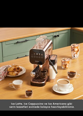 Beden Kahve Makinesi Kahverengi Espresso ve Köpük Özellikli