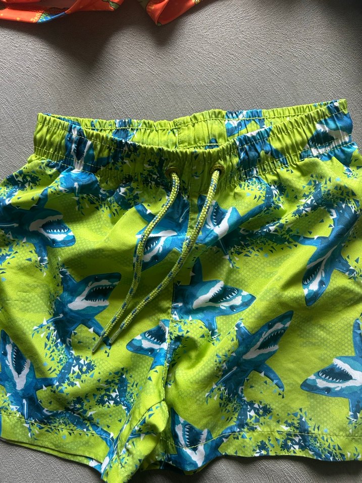 Erkek Çocuk Renkli Deniz Şortu ve Şapka Seti - Görsel 4