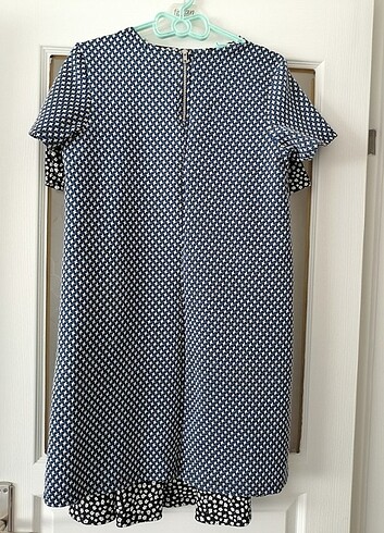 xl Beden Kaz ayağı mavi elbise xl Zara
