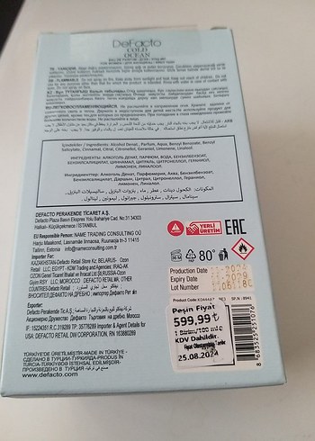 DeFacto Kadın Deodorant Cold Ocean 100ML EDP KADIN PARFÜM SIFIR - Görsel 5