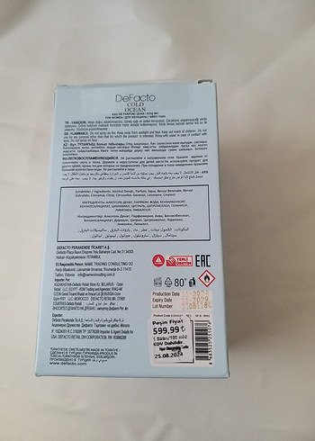 DeFacto Kadın Deodorant Cold Ocean 100ML EDP KADIN PARFÜM SIFIR - Görsel 6