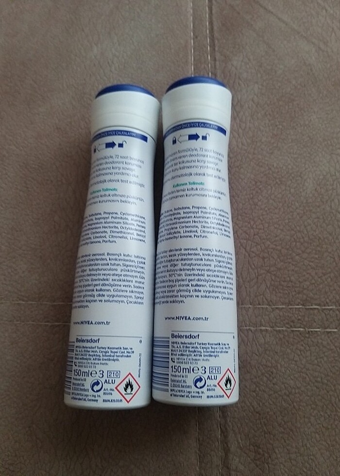 NİVEA DRY FRESH SPREY DEODORANT 2 ADET - Görsel 3