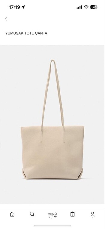 zara yumuşak tote çanta