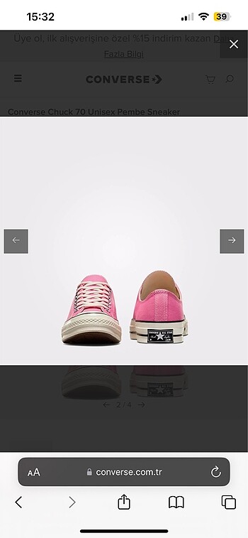 Converse converse chuck 70 pembe