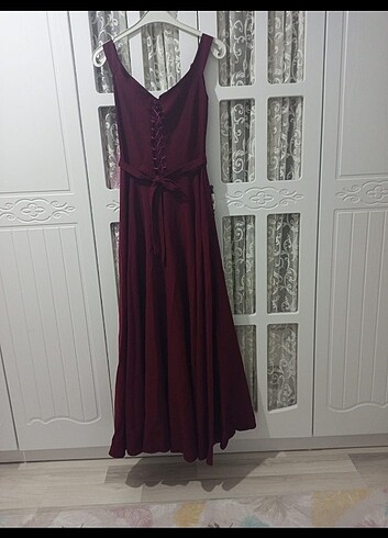 s Beden bordo Renk Abiye