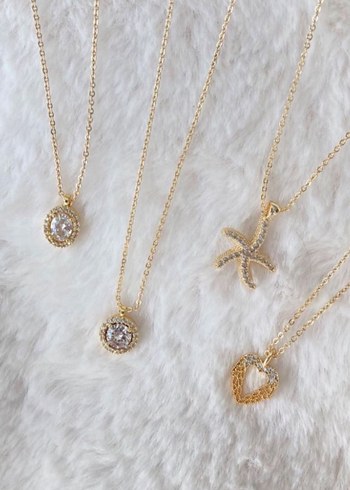  Beden Gold Zirkon Taşlı Aurora Kolye