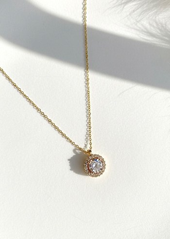 Accessorize Gold Zirkon Taşlı Aurora Kolye