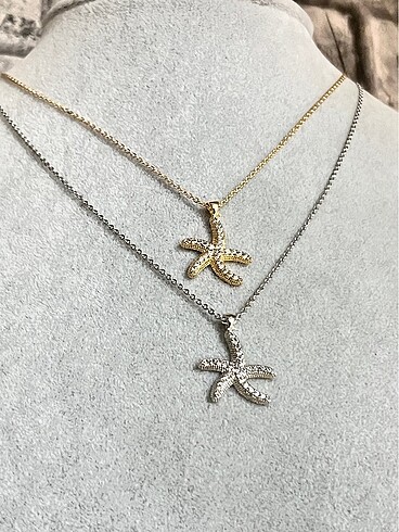 Gold Gümüş Zirkon Taşlı Stella Kolye (Adet)