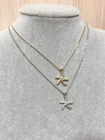  Beden Gold Gümüş Zirkon Taşlı Stella Kolye (Adet)