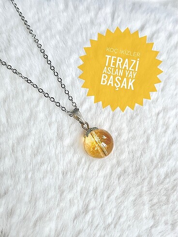 Sitrin (Para) Doğal Taş Kolye