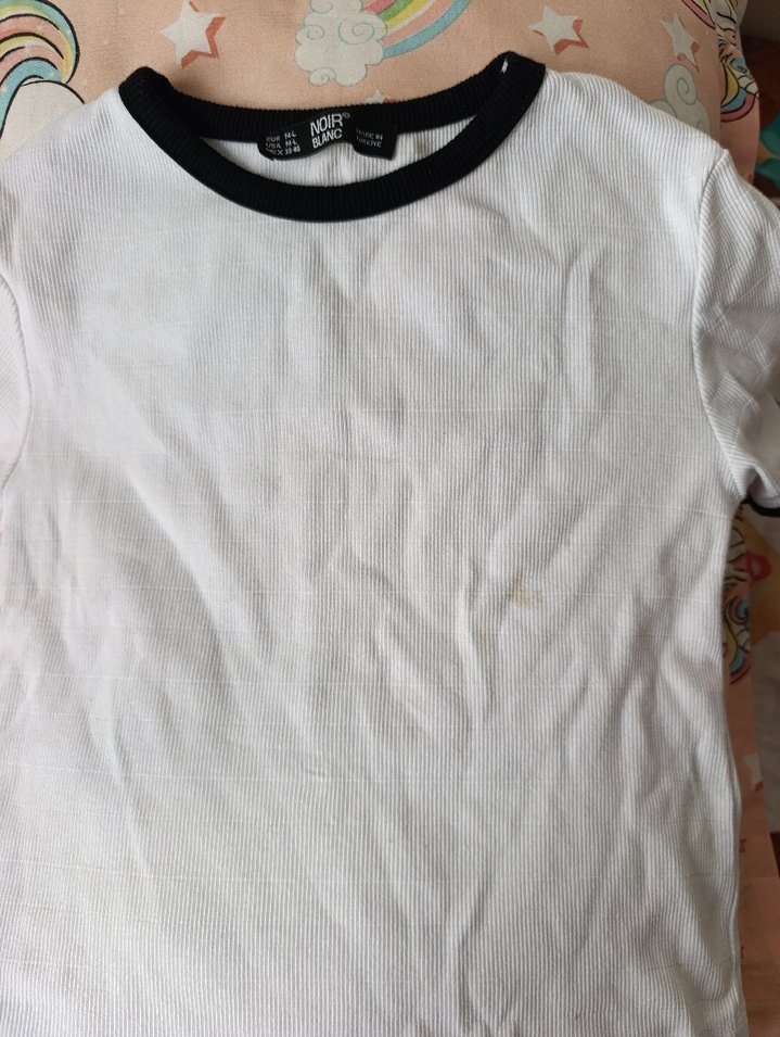 Kız Çocuk Beyaz Pamuklu Kısa Kollu Tişört - Görsel 2