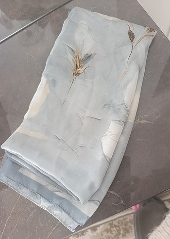 Mavi Vintage Bohem Kadın İpek Şal - Görsel 2