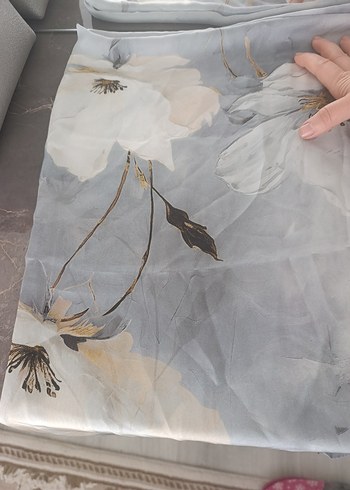 Mavi Vintage Bohem Kadın İpek Şal - Görsel 4