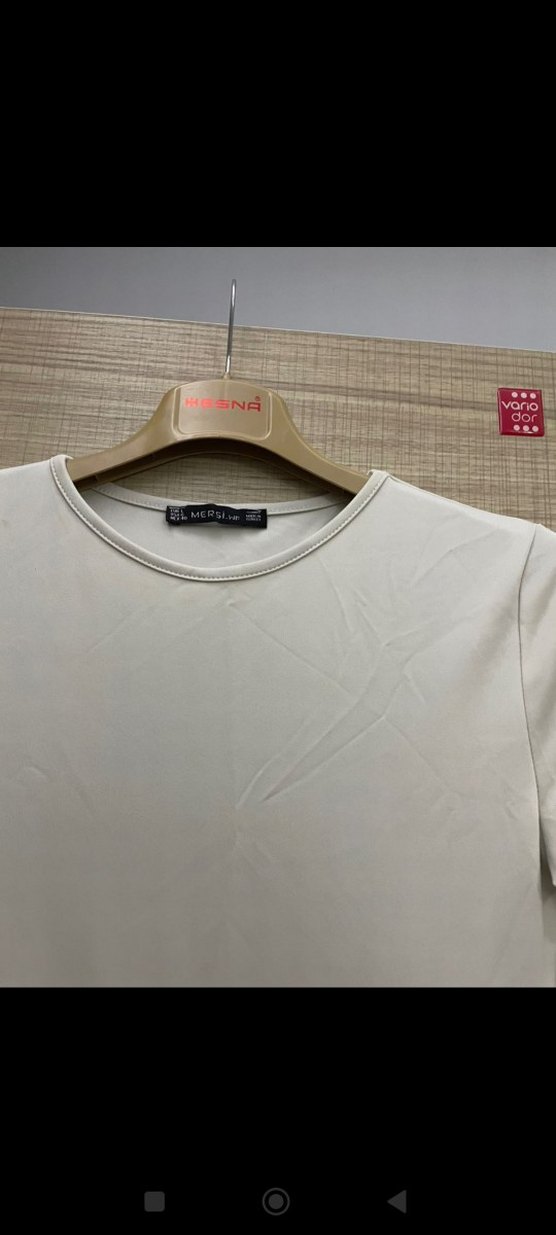 Sade Beyaz Kadın Uzun Elbise - Görsel 2