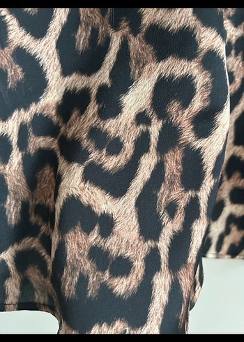 Leopar Desenli Kadın Uzun Kollu Gömlek - Görsel 4