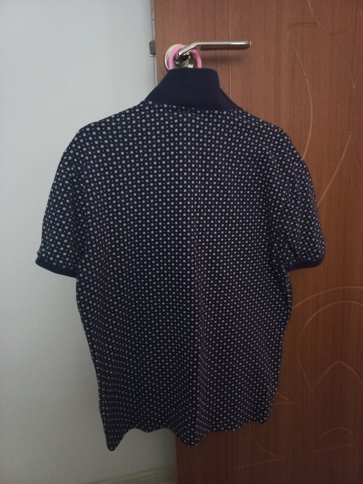 Erkek Siyah Desenli Polo Tişört - Görsel 2