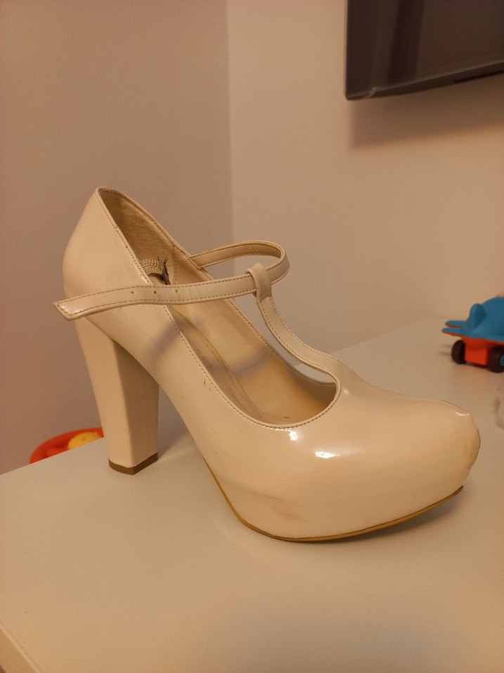 Bej Platform Topuklu Kadın Ayakkabı - Görsel 3