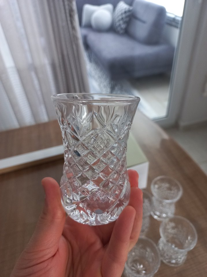 Kesme Desenli 6'lı Cam Bardak Seti - Görsel 2