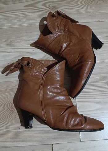 Gerçek Deri Tokalı Topuklu Kadın Bot - Görsel 2