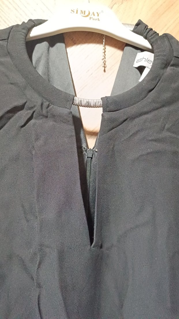 Kadın Siyah Uzun Kollu Abiye Tulum - Görsel 4