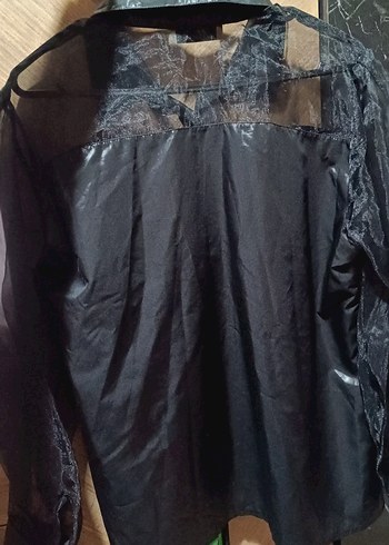 Düğmeli Siyah Gotik Kadın Gömlek - Görsel 3