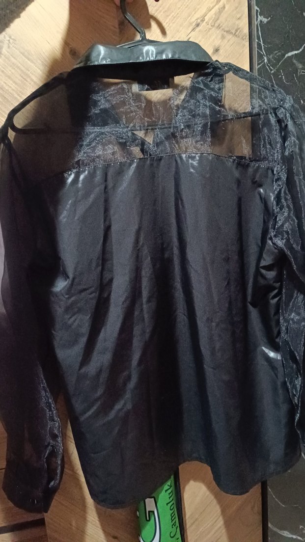 Düğmeli Siyah Gotik Kadın Gömlek - Görsel 3