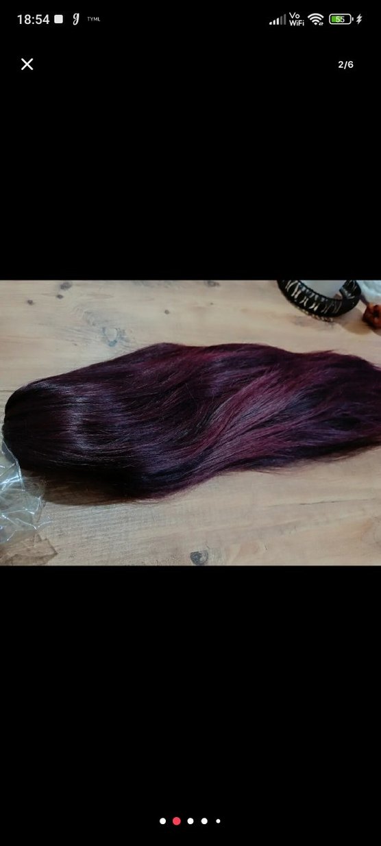 Bordo Saten Kadın Saç Aksesuarı - Görsel 2