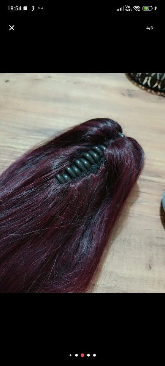 Bordo Saten Kadın Saç Aksesuarı - Görsel 4