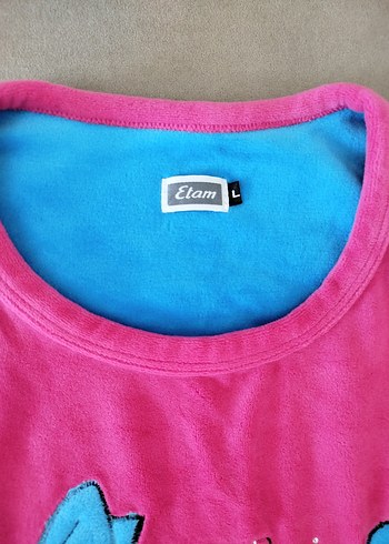 Kadın Uzun Kollu Peluş Pijama Takımı - Görsel 4