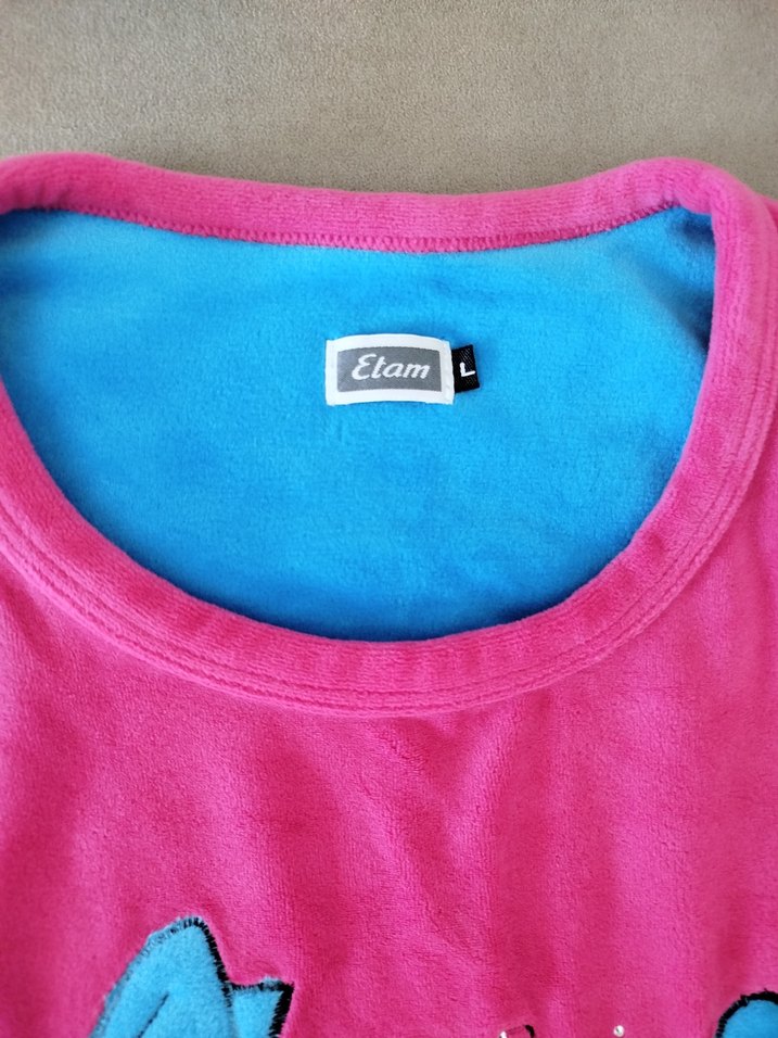 Kadın Uzun Kollu Peluş Pijama Takımı - Görsel 4