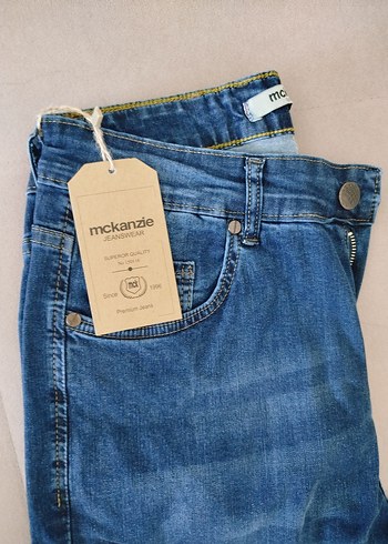 34 Beden MacKenzie lastikli bel erkek Jean pantolon