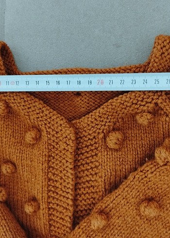 El Örgüsü Uzun kollu Kız Çocuk Triko Hırka - Görsel 4