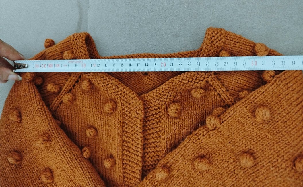 El Örgüsü Uzun kollu Kız Çocuk Triko Hırka - Görsel 4