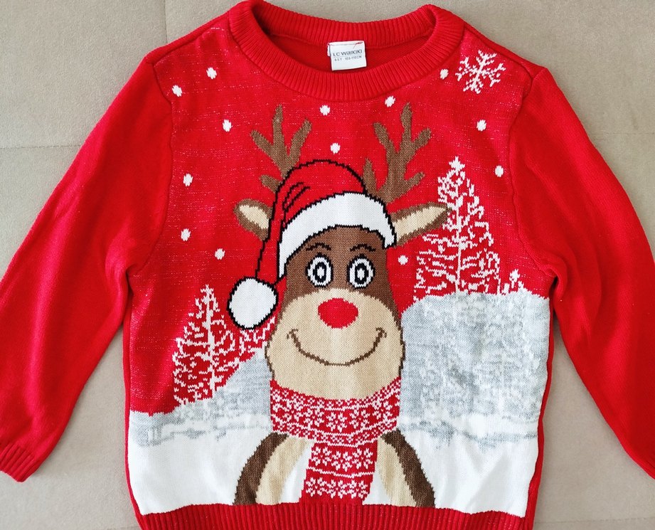 LCW Kız Çocuk Desenli Triko Kazak - Görsel 4