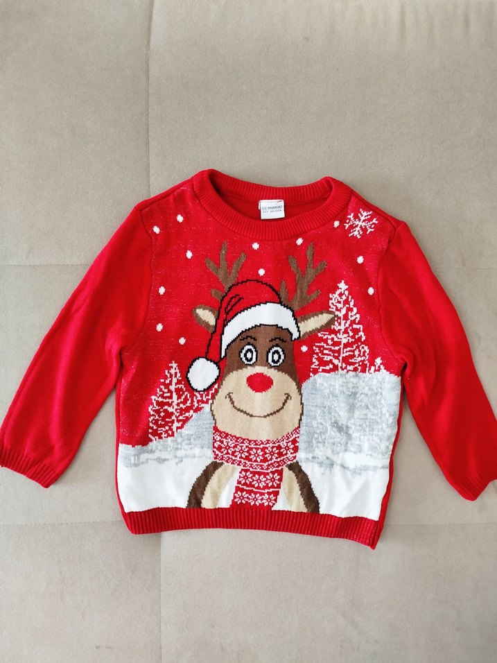 LCW Kız Çocuk Desenli Triko Kazak - Görsel 5