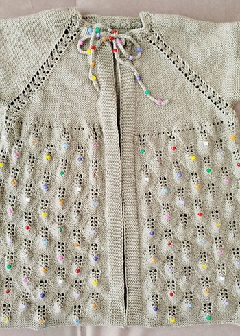 El Örgüsü Bohem Kadın Hırkası - Görsel 3