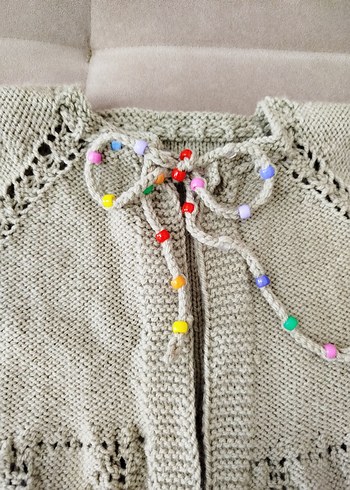 El Örgüsü Bohem Kadın Hırkası - Görsel 2