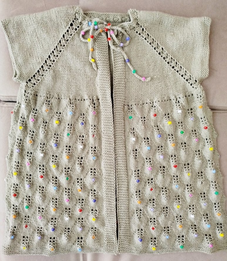 El Örgüsü Bohem Kadın Hırkası - Görsel 3