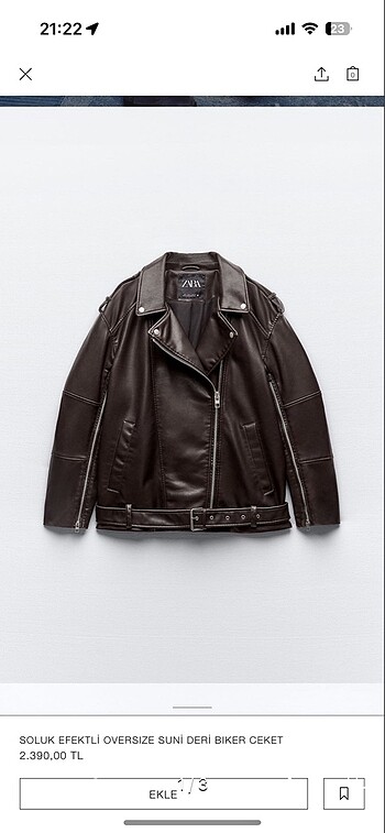 zara oversize deri ceket