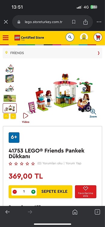  Beden Renk lego pankek dükkanı