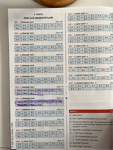 Beden Renk 9. Sınıf Tarih BilgiSarmal Test Kitabı