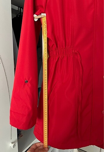 Kadın KIRMIZI YAĞMURLUK - Görsel 7