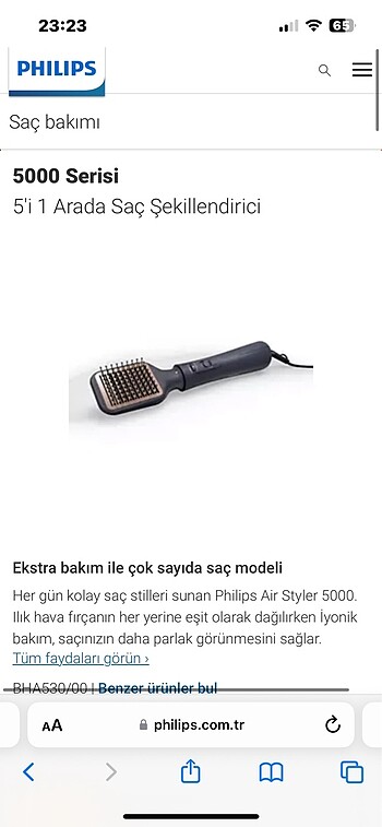 Saç şekillendirici philips