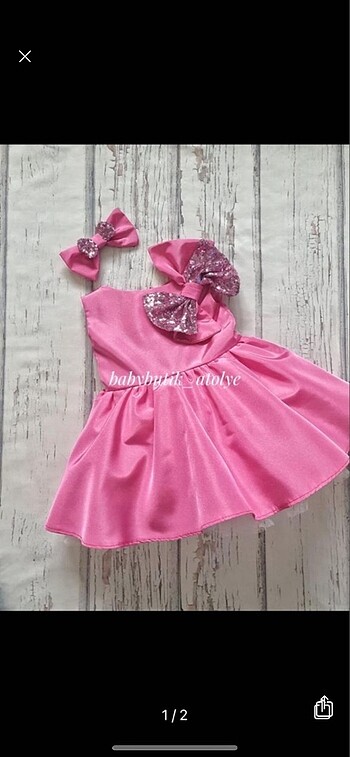Pembe doğum günü elbisesi