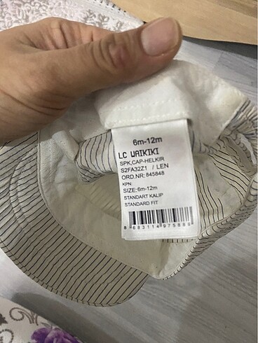 6-12 Ay, 18 cm Beden mavi Renk Lcw erkek bebek şapka
